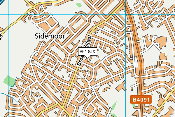 B61 8JX map - OS VectorMap District (Ordnance Survey) B61 8JX map - OS VectorMap District (Ordnance Survey)