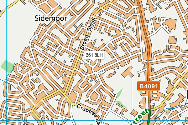 B61 8LH map - OS VectorMap District (Ordnance Survey) B61 8LH map - OS VectorMap District (Ordnance Survey)