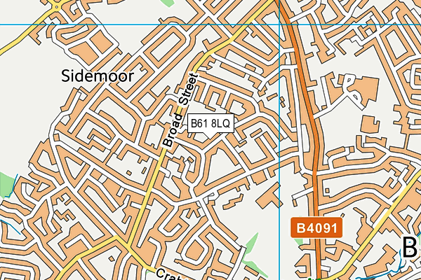 B61 8LQ map - OS VectorMap District (Ordnance Survey) B61 8LQ map - OS VectorMap District (Ordnance Survey)