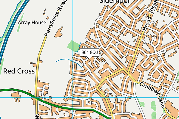 B61 8QJ map - OS VectorMap District (Ordnance Survey) B61 8QJ map - OS VectorMap District (Ordnance Survey)