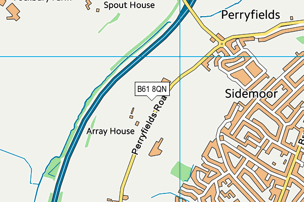 B61 8QN map - OS VectorMap District (Ordnance Survey) B61 8QN map - OS VectorMap District (Ordnance Survey)