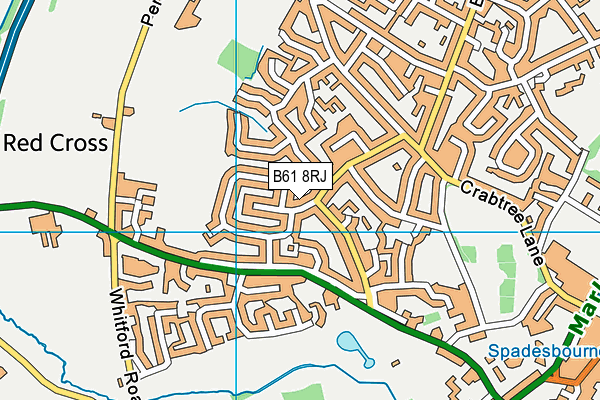 B61 8RJ map - OS VectorMap District (Ordnance Survey) B61 8RJ map - OS VectorMap District (Ordnance Survey)