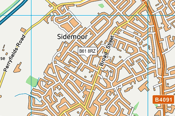 B61 8RZ map - OS VectorMap District (Ordnance Survey) B61 8RZ map - OS VectorMap District (Ordnance Survey)