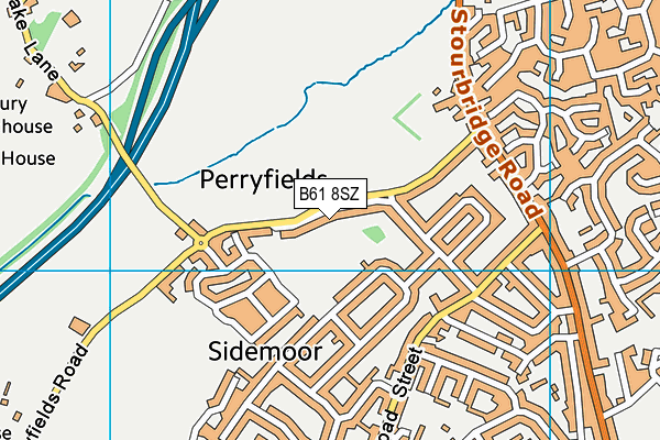 B61 8SZ map - OS VectorMap District (Ordnance Survey) B61 8SZ map - OS VectorMap District (Ordnance Survey)
