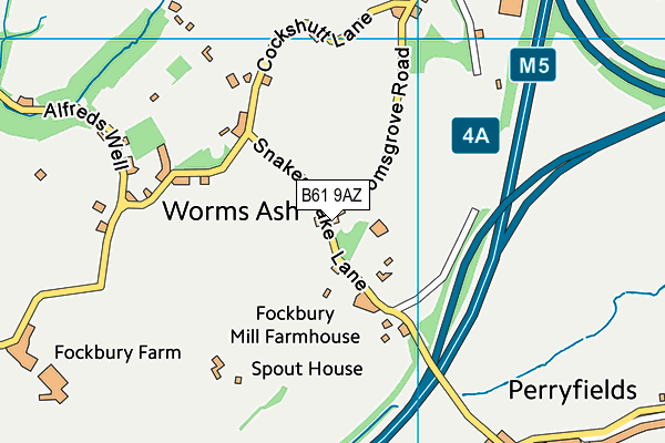 B61 9AZ map - OS VectorMap District (Ordnance Survey) B61 9AZ map - OS VectorMap District (Ordnance Survey)