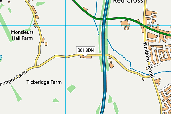 B61 9DN map - OS VectorMap District (Ordnance Survey) B61 9DN map - OS VectorMap District (Ordnance Survey)