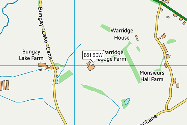 B61 9DW map - OS VectorMap District (Ordnance Survey)