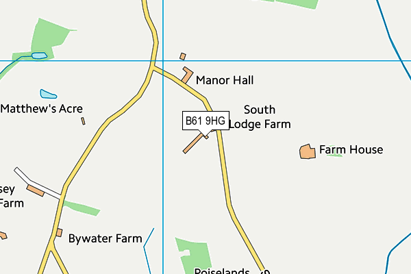 B61 9HG map - OS VectorMap District (Ordnance Survey) B61 9HG map - OS VectorMap District (Ordnance Survey)