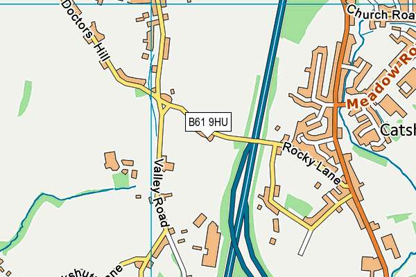 B61 9HU map - OS VectorMap District (Ordnance Survey) B61 9HU map - OS VectorMap District (Ordnance Survey)