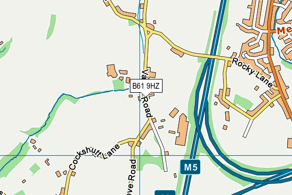 B61 9HZ map - OS VectorMap District (Ordnance Survey) B61 9HZ map - OS VectorMap District (Ordnance Survey)