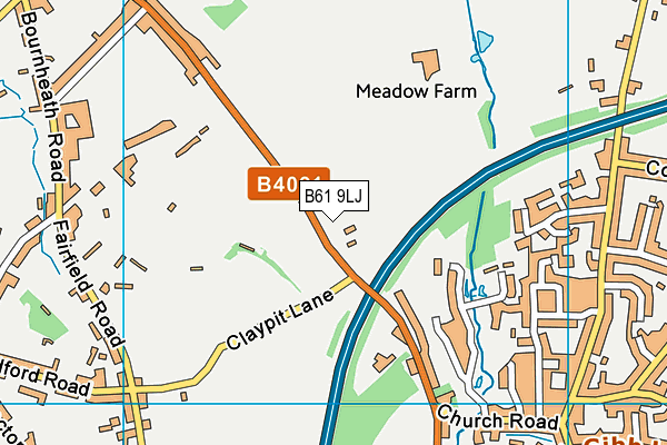 B61 9LJ map - OS VectorMap District (Ordnance Survey) B61 9LJ map - OS VectorMap District (Ordnance Survey)
