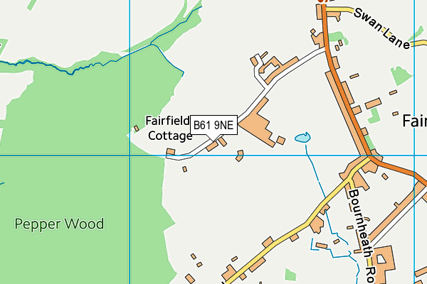 B61 9NE map - OS VectorMap District (Ordnance Survey) B61 9NE map - OS VectorMap District (Ordnance Survey)