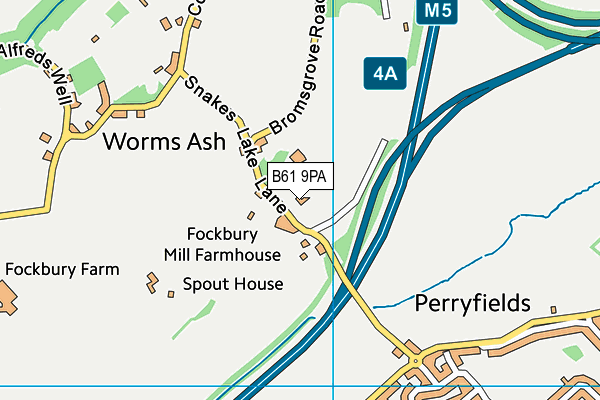 B61 9PA map - OS VectorMap District (Ordnance Survey) B61 9PA map - OS VectorMap District (Ordnance Survey)