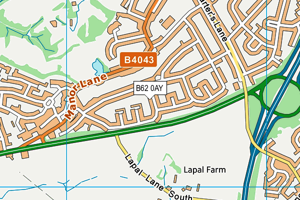 B62 0AY map - OS VectorMap District (Ordnance Survey) B62 0AY map - OS VectorMap District (Ordnance Survey)