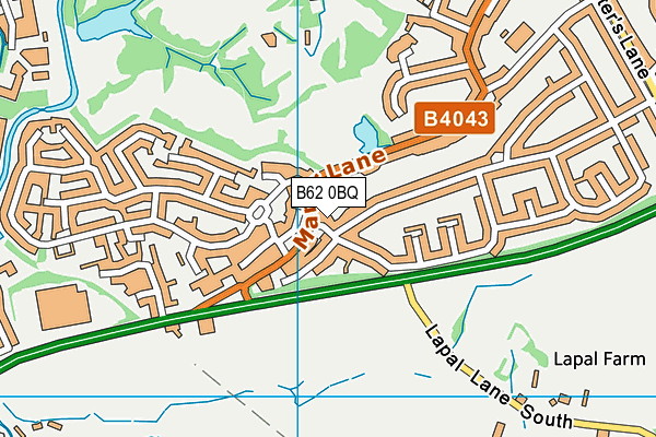 B62 0BQ map - OS VectorMap District (Ordnance Survey) B62 0BQ map - OS VectorMap District (Ordnance Survey)