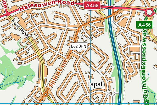 B62 0HN map - OS VectorMap District (Ordnance Survey) B62 0HN map - OS VectorMap District (Ordnance Survey)