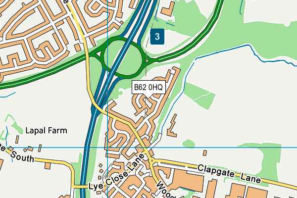 B62 0HQ map - OS VectorMap District (Ordnance Survey) B62 0HQ map - OS VectorMap District (Ordnance Survey)