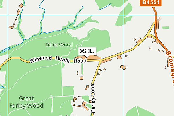 B62 0LJ map - OS VectorMap District (Ordnance Survey) B62 0LJ map - OS VectorMap District (Ordnance Survey)