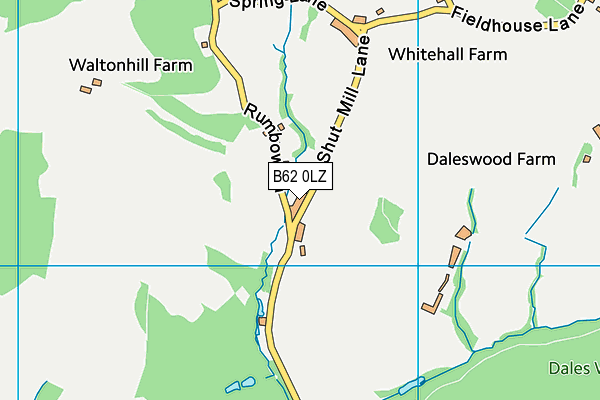 B62 0LZ map - OS VectorMap District (Ordnance Survey) B62 0LZ map - OS VectorMap District (Ordnance Survey)