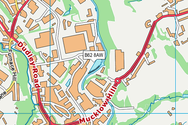 B62 8AW map - OS VectorMap District (Ordnance Survey)