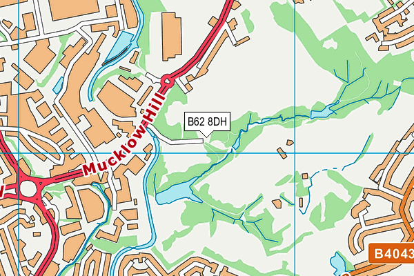 B62 8DH map - OS VectorMap District (Ordnance Survey)