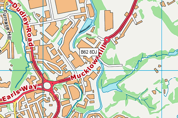 B62 8DJ map - OS VectorMap District (Ordnance Survey)