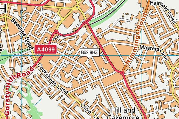 B62 8HZ map - OS VectorMap District (Ordnance Survey) B62 8HZ map - OS VectorMap District (Ordnance Survey)