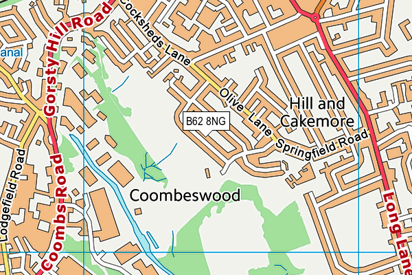 B62 8NG map - OS VectorMap District (Ordnance Survey) B62 8NG map - OS VectorMap District (Ordnance Survey)
