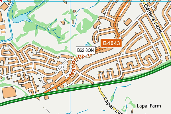 B62 8QN map - OS VectorMap District (Ordnance Survey) B62 8QN map - OS VectorMap District (Ordnance Survey)