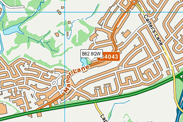 B62 8QW map - OS VectorMap District (Ordnance Survey) B62 8QW map - OS VectorMap District (Ordnance Survey)