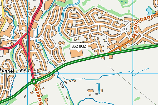 B62 8QZ map - OS VectorMap District (Ordnance Survey) B62 8QZ map - OS VectorMap District (Ordnance Survey)