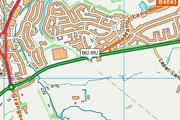 B62 8RJ map - OS VectorMap District (Ordnance Survey) B62 8RJ map - OS VectorMap District (Ordnance Survey)