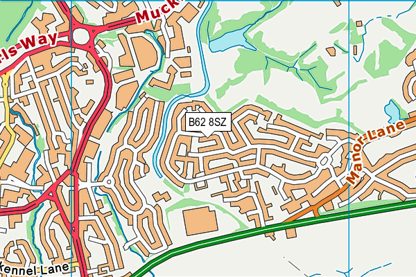 B62 8SZ map - OS VectorMap District (Ordnance Survey) B62 8SZ map - OS VectorMap District (Ordnance Survey)