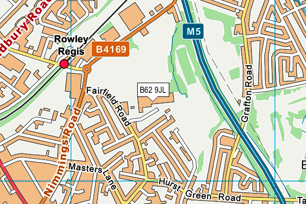 B62 9JL map - OS VectorMap District (Ordnance Survey) B62 9JL map - OS VectorMap District (Ordnance Survey)