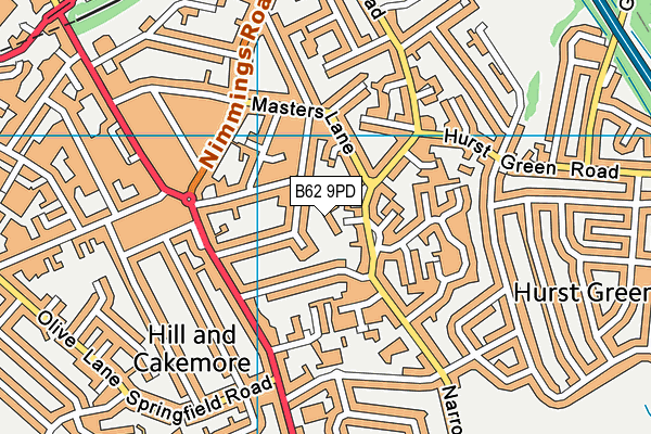 B62 9PD map - OS VectorMap District (Ordnance Survey) B62 9PD map - OS VectorMap District (Ordnance Survey)
