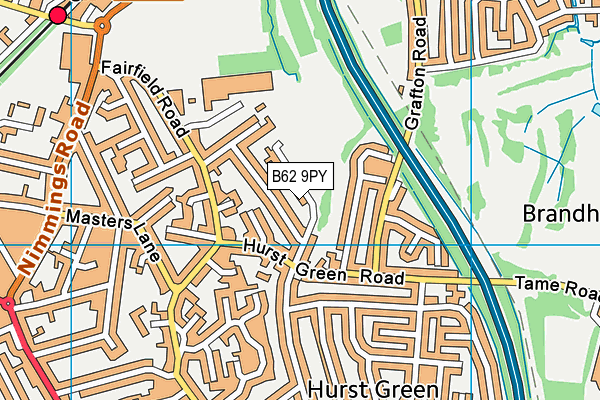 B62 9PY map - OS VectorMap District (Ordnance Survey) B62 9PY map - OS VectorMap District (Ordnance Survey)