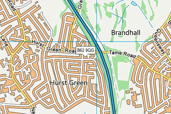 B62 9QG map - OS VectorMap District (Ordnance Survey) B62 9QG map - OS VectorMap District (Ordnance Survey)