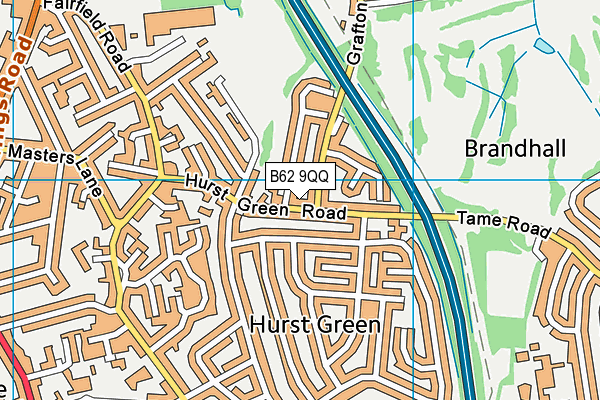 B62 9QQ map - OS VectorMap District (Ordnance Survey) B62 9QQ map - OS VectorMap District (Ordnance Survey)
