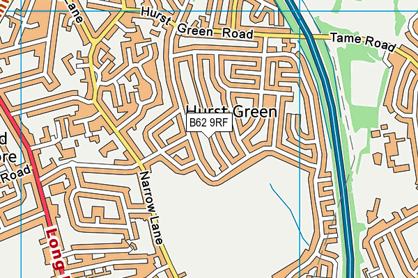 B62 9RF map - OS VectorMap District (Ordnance Survey) B62 9RF map - OS VectorMap District (Ordnance Survey)