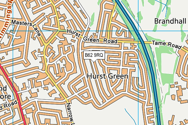 B62 9RQ map - OS VectorMap District (Ordnance Survey) B62 9RQ map - OS VectorMap District (Ordnance Survey)