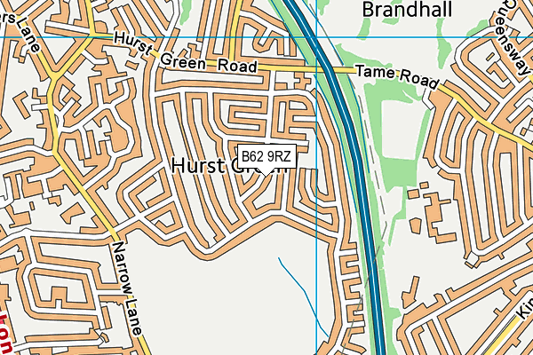 B62 9RZ map - OS VectorMap District (Ordnance Survey) B62 9RZ map - OS VectorMap District (Ordnance Survey)