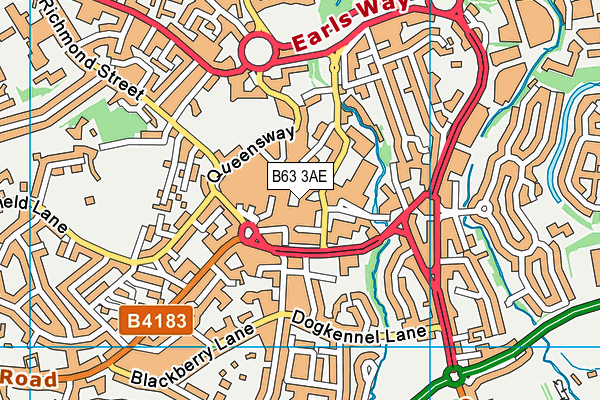 B63 3AE map - OS VectorMap District (Ordnance Survey) B63 3AE map - OS VectorMap District (Ordnance Survey)