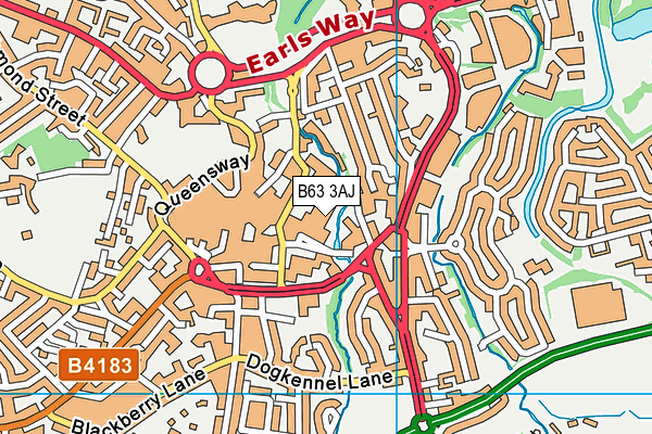 B63 3AJ map - OS VectorMap District (Ordnance Survey) B63 3AJ map - OS VectorMap District (Ordnance Survey)