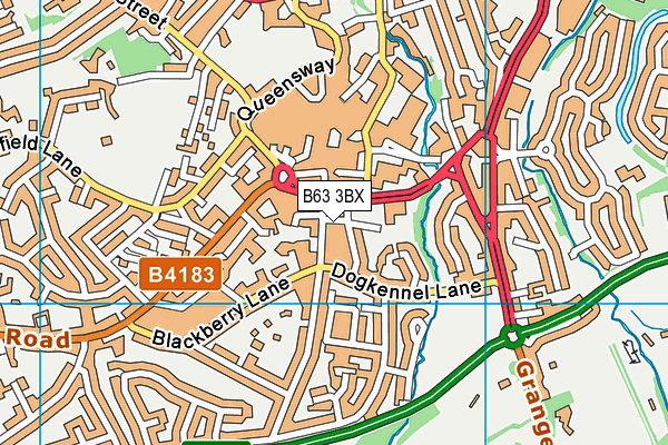 B63 3BX map - OS VectorMap District (Ordnance Survey) B63 3BX map - OS VectorMap District (Ordnance Survey)
