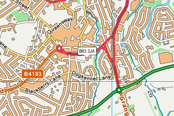 B63 3JA map - OS VectorMap District (Ordnance Survey) B63 3JA map - OS VectorMap District (Ordnance Survey)