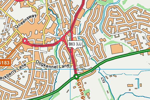 B63 3JJ map - OS VectorMap District (Ordnance Survey) B63 3JJ map - OS VectorMap District (Ordnance Survey)