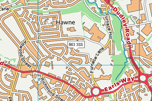 B63 3SS map - OS VectorMap District (Ordnance Survey)