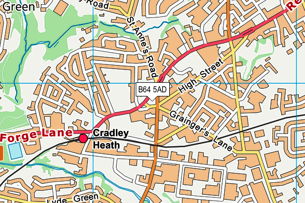 B64 5AD map - OS VectorMap District (Ordnance Survey) B64 5AD map - OS VectorMap District (Ordnance Survey)