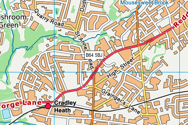 B64 5BJ map - OS VectorMap District (Ordnance Survey) B64 5BJ map - OS VectorMap District (Ordnance Survey)
