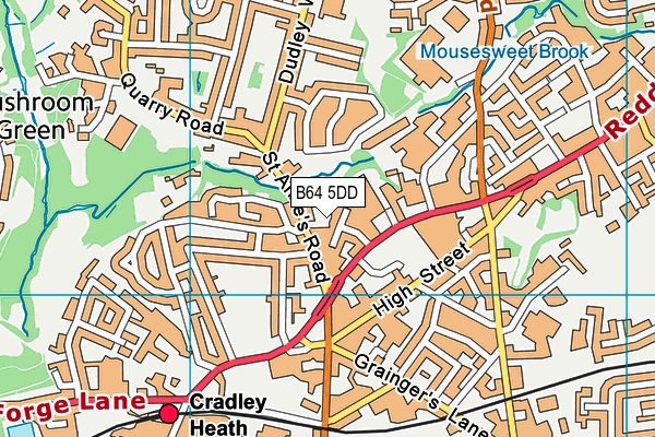 B64 5DD map - OS VectorMap District (Ordnance Survey) B64 5DD map - OS VectorMap District (Ordnance Survey)